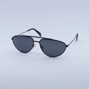 Celine CL40077U 02A Sunglasses Black Aviator Frame, Smoke Lenses